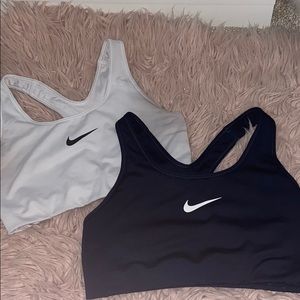 Two Nike racer back sports bras!